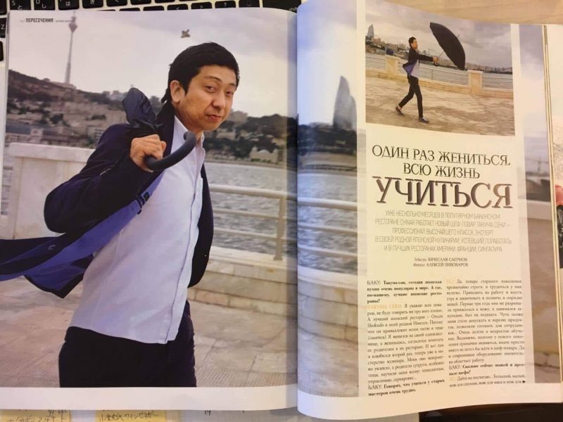 Interview with Chef Takuma Seki, Part 1 – Struggling in Azerbaijan, an undeveloped region for Japanese cuisine